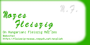 mozes fleiszig business card